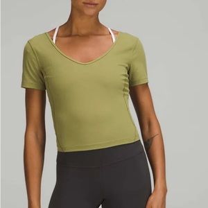 Lululemon Align Tee Shirt T-Shirt Cropped Green 8
